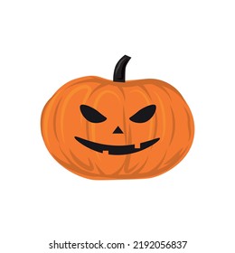 Festive pumpkin for halloween on a white background - Vector illustration