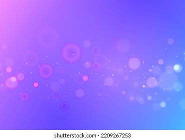 Festive purple pink bokeh gradient celebration luminous background. New year background