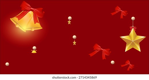 Fondo rojo festivo con luz dorada para la celebración de Año Nuevo 