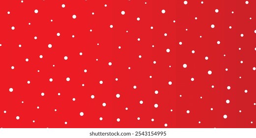 Festive red background with scattered white dots, creating a cheerful, holiday-inspired design, ideal for seasonal greetings, invitations, and celebratory graphics