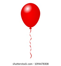 
Festive red balloon illustration isolated on a white background