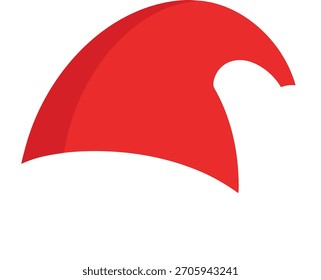 Festive red santa hat icon ready for christmas holiday decorations