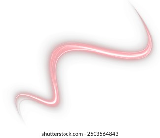 Festive red stripe on white background. red curl twirl for the holidays. red colored curve rope. Vector png twirl, line, curve, rope, stripe design element.	