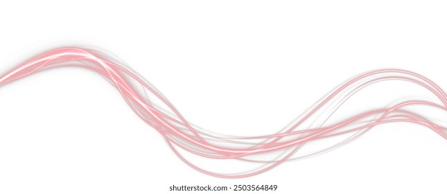 Raya roja festiva sobre fondo blanco. giro de rizo rojo para las vacaciones. cuerda curva de color rojo. Vector png twirl, línea, curva, cuerda, elemento de diseño de la raya.	