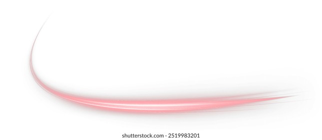Festive red stripe on white background. red curl twirl for the holidays. red colored curve rope. Vector png twirl, line, curve, rope, stripe design element.	