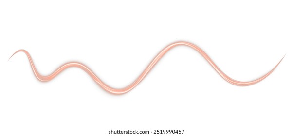 Festive red stripe on white background. red curl twirl for the holidays. orange colored curve rope. Vector png twirl orange, line, curve, rope, stripe design element.	
