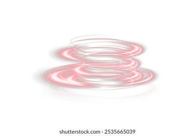 Festive red stripe on white background. red curl twirl for the holidays. red colored curve rope. Vector png twirl, line, curve, rope, stripe design element.	
