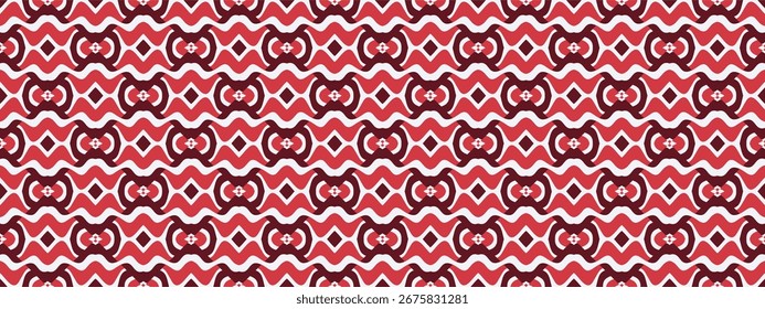 Festive red and white abstract geometric pattern for Christmas backgrounds.