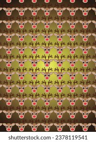 Festive Reindeer Pattern for Gift Wrap, Web Art, and Holiday Decor