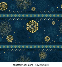 festive repetitive winter background with snowflakes. vector seamless pattern. fabric swatch. wrapping paper. continuous print. design element for home decor, phone case, textile, greeting card, flyer