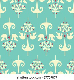festive retro christmas pattern with clipping mask