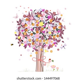 Festive romantic tree