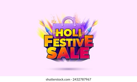 Festive sale concept for Holi festival.