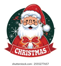 Festive Santa Claus Christmas Design - Holiday Cheer Illustration