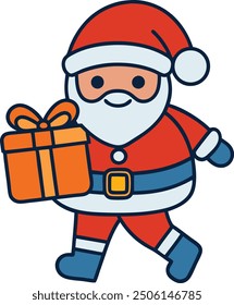 Festive Santa Claus vector illustration - perfect for holiday designs and Christmas decor