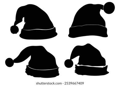 Festive Santa Hat Silhouette: A Christmas Icon