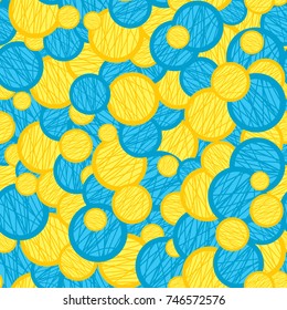 Festive seamless background with bubbles 