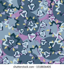 Festive seamless background with flowers and ribbons. Holiday. Birthday.
