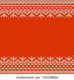 Festive seamless horizontal pattern of white stripes on a red background. Ornament is included in swatches panel.