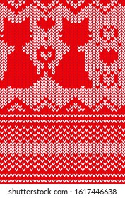 Festive seamless knitted pattern with a bright pattern. Festive seamless knitted pattern with a bright pattern.