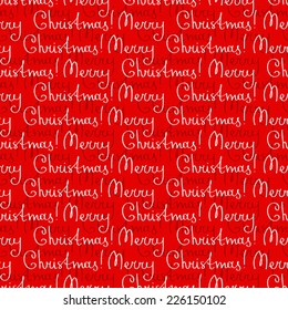 Festive seamless pattern with congratulatory regards of Merry Christmas