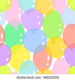 Festive seamless pattern with cute and colorful balloons. It?'s perfect look for holiday, birthday or may use in greeting cards and wrapping
