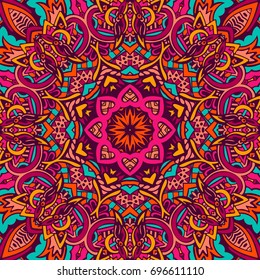 festive seamless pattern doodle mandala