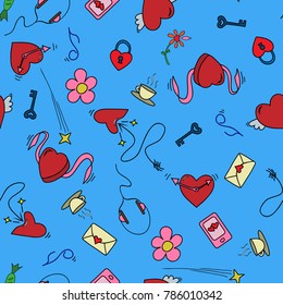 Festive seamless pattern for lovers.