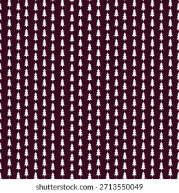 Patrón sin fisuras festivo con árboles de Navidad minimalistas sobre un fondo rojo profundo perfecto para el papel de regalo navideño diseño textil scrapbooking y decoración festiva