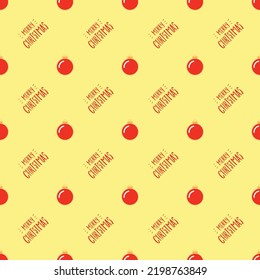 festive seamless pattern. new year and christmas. christmas ball and christmas tree.