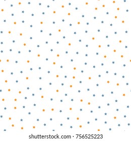 Festive seamless pattern with stars. Cute vector illustration.