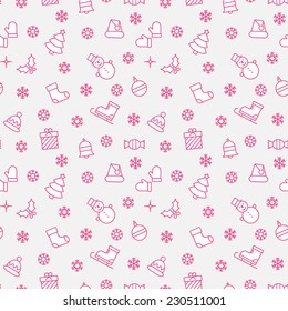 Festive seamless pattern for winter Holidays.