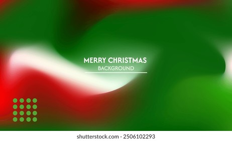 Festive season wave abstract background, combination of red white and green. Gradient. The surface texture of the fabric is strong. Dark colored background with space for design.