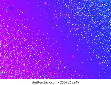 Festive Serpentine. Digital Ribbon. Happy Concept. Glare Abstract Backdrop. Unicorn Burst. Cristal Design. Iridescent Glitter. Purple Light Confetti. Blue Festive Serpentine