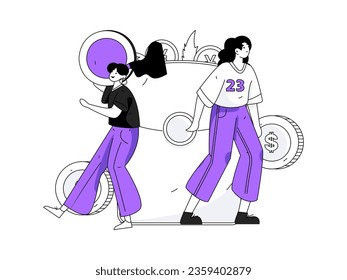 Festive Shopping E-Commerce Online Shopping People Flat Vector Concept Operation Hand Drawn Illustration
