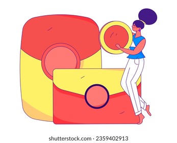 Festive Shopping E-Commerce Online Shopping People Flat Vector Concept Operation Hand Drawn Illustration
