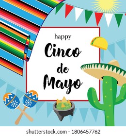 Festive sign celebrating mexican culture with sombrero