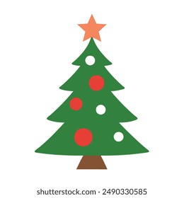 A festive silhouette Christmas tree vector art, capturing the holiday spirit with elegance and simplicity.