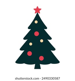 A festive silhouette Christmas tree vector art, capturing the holiday spirit with elegance and simplicity.