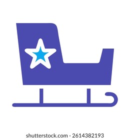 Festive Sleigh Icon for Holiday Celebrations