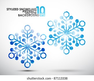 festive snowflake set, eps10