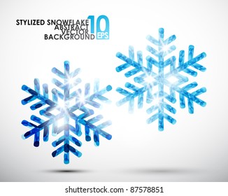 festive snowflake set, eps10