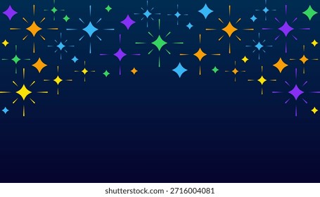Fundo de Confete de Brilho Festivo com Gradiente Azul Escuro
