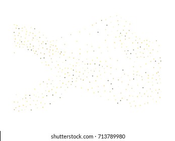 Festive sparkles, gold, silver confetti. Vector celebration rich VIP premium glitter background. New year, Christmas, birthday, anniversary holiday festive sparkles. Gold, silver stars confetti shine.