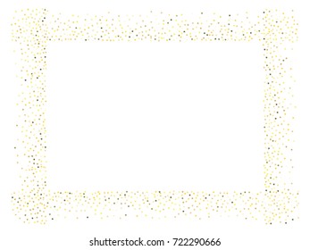 Festive sparkles, gold, silver confetti. Vector celebration rich VIP premium glitter background. New year, Christmas, birthday, anniversary holiday festive sparkles. Gold, silver stars confetti shine.