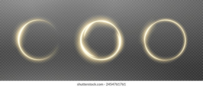 Festive sparkling frame, circle, ring png. Festive circle, ring, frame, for cards, invitations, banners, adverts. Neon frame, set of geometric frames.