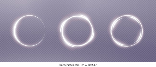 Festive sparkling frame, circle, ring png. Festive circle, ring, frame, for cards, invitations, banners, adverts. Neon frame, set of geometric frames.