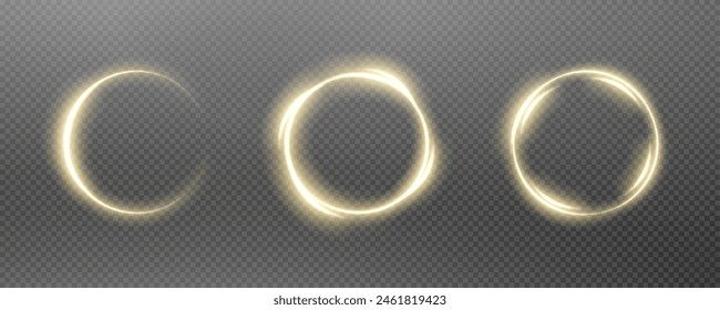 Festive sparkling frame, circle, ring png. Festive circle, ring, frame, for cards, invitations, banners, adverts. Neon frame, set of geometric frames.