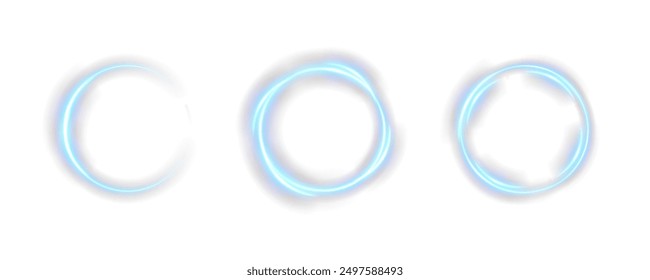 Festlicher funkelnder Rahmen, Kreis, Ring png. Festlicher Kreis, Ring, Rahmen, für Karten, Einladungen, Banner, Werbung. Neonrahmen, Satz von geometrischen Rahmen.	