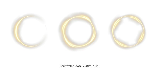 Festive sparkling frame, circle, ring png. Festive circle, ring, frame, for cards, invitations, banners, adverts. Neon frame, set of geometric frames.